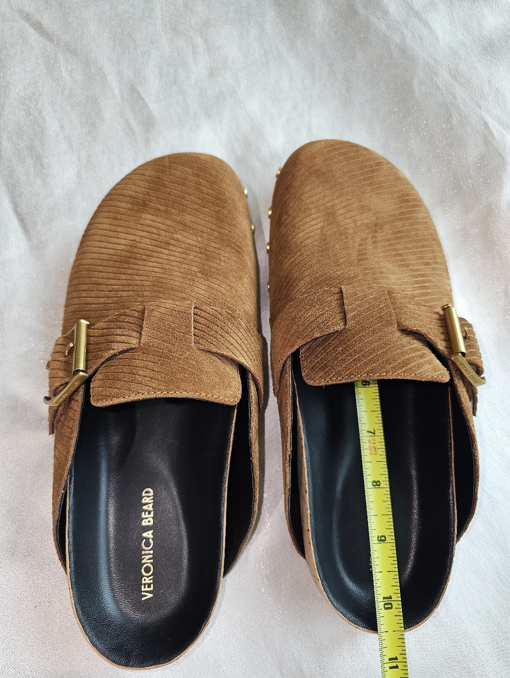 Veronica Beard Women's Fern Hazelwood Suede Clog Sz 10 - Picture 6 of 12